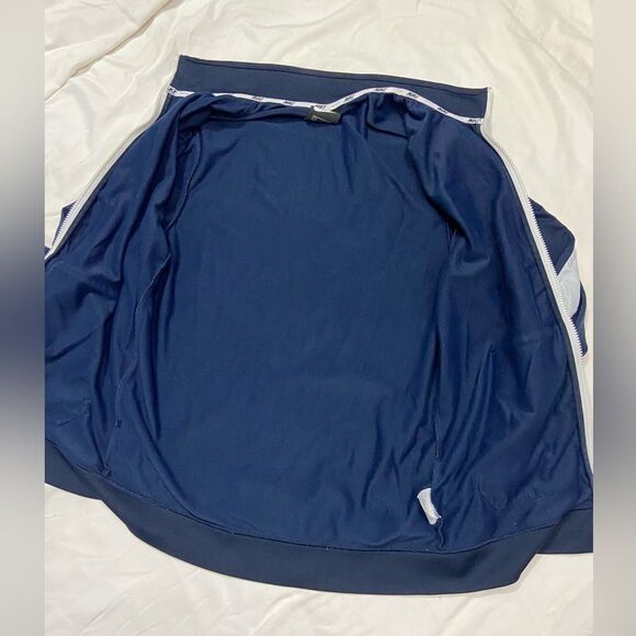 NIKE Navy + White Stripe Full Zip Jacket Small Athletic Track Suit Jacket - Picture 8 of 12